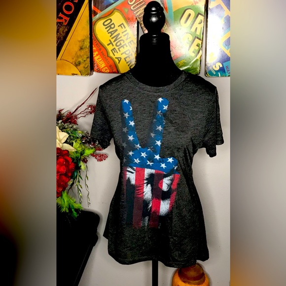 L.O.L. Vintage Tops 525 Lol Vintage Patriotic Peace Tshirt L Poshmark